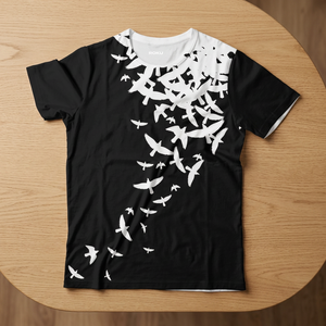 T-shirts pour hommes de haute qualité, impression numérique, tissu de 200 grammes, col rond, style décontracté, motif d'impression unique, modal/coton - Product Image 3