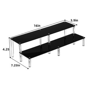 Estante de exhibición de acrílico negro de 2 niveles personalizable modelo Pop hecho en fábrica para cupcakes postres joyería para tiendas y tiendas - Product Image 3