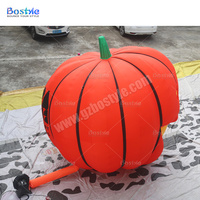 Lanterne Citrouille Gonflable d'Halloween Grande Décoration Gonflable Jack O'Lantern pour Jardin, Fête, Centre Commercial