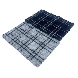 Fabric Supplier Manufacturing Woven Chenille Plaid Tweed Polyester Fabrics For Clothing 2642
