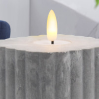 Mini Lampe LED en Ciment Effet Flamme, Petite Décoration, Lampe Décorative Sans Flamme pour Table, Chevet et Table de Café