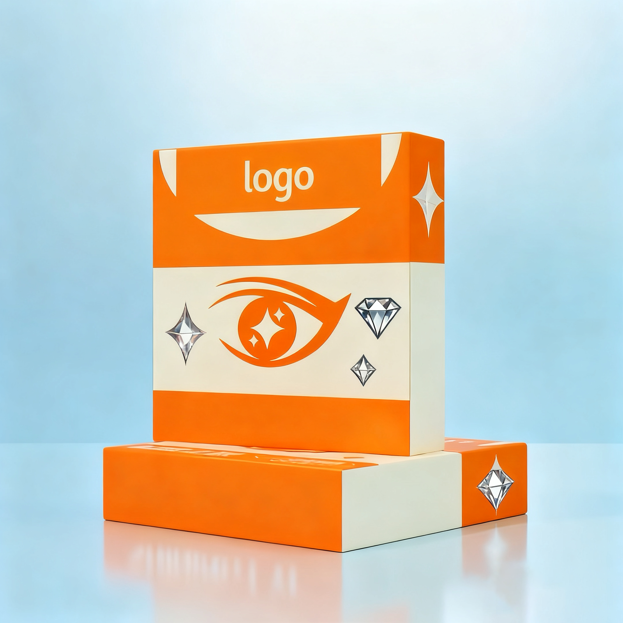 2025 Customized Innovated Design Recycled Materials Color Contact Lens Rigid Paper Packaging Box UV Printing Free Design Gift