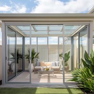 Pergola <span class=keywords><strong>bioclimatique</strong></span> moderne automatique en aluminium pour patio extérieur, verrière de jardin à haute transmission lumineuse en verre trempé - Product Image 4