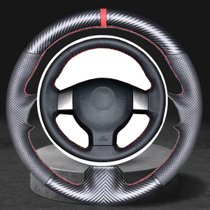 ฝาครอบ<span class=keywords><strong>พวงมาลัย</strong></span>รถยนต์แบบ 3 ก้าน ทำจากคาร์บอนไฟเบอร์และหนังไมโครไฟเบอร์ สำหรับรถยนต์นิสสัน รุ่นเก่า ไทด้า ลิวิน่า ซิลฟี่ โน้ต - Product Image 1