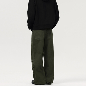 <span class=keywords><strong>Pantalon</strong></span> cargo unisexe 2026 de haute qualité, vente en gros, couleur personnalisée, ample, taille mi-haute, <span class=keywords><strong>pantalon</strong></span> <span class=keywords><strong>parachute</strong></span> baggy droit pour hommes et garçons - Product Image 3