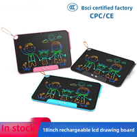 Nouvelle Tablette d'écriture LCD portable rechargeable de 18 pouces pour le dessin électronique et le gribouillage des enfants, grande taille, en plastique