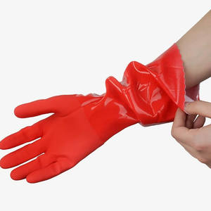 28-35 قفازات أمان متعددة الأغراض من المطاط PVC للإصلاح الميكانيكي للزيوت وقفازات عمل مقاومة للانزلاق - Product Image 5