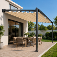 Pergola rétractable en aluminium et PVC de haute qualité, sur mesure, avec télécommande, pour balcon, restaurant, luxe moderne, Sweet Home