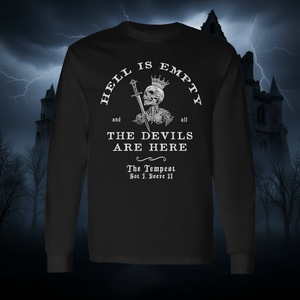 Camiseta de manga larga con cita de Hell Is Empty And All The Devils Are Here - Product Image 3