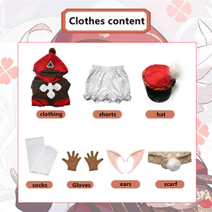 Disfraz de Anime <span class=keywords><strong>Genshin</strong></span> <span class=keywords><strong>Impact</strong></span> <span class=keywords><strong>Klee</strong></span>, traje rojo Loli, pantalones cortos, peluca, fiesta de Halloween, mochila de Carnaval - Product Image 4