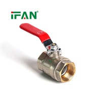 Vanne à bille en laiton forgée IFAN, personnalisable, OEM, toutes tailles, vanne à bille pour l'eau 1/2''