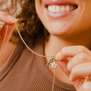 Breloques DIY anti-ternissement et étanches, plaquées or 18 carats PVD, en acier inoxydable, vente en gros, pendentifs personnalisés pour la fabrication de bijoux - Product Image 6