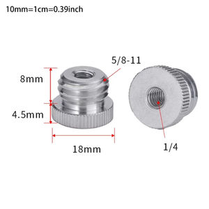 อะแดปเตอร์ 5/8 นิ้ว เป็น 1/4 นิ้ว ใช้ได้กับเลเซอร์ระดับ 1/4 นิ้ว และเครื่องวัดระยะ 5/8 นิ้ว ขาตั้งกล้อง ขาตั้งไมโครโฟน - Product Image 4