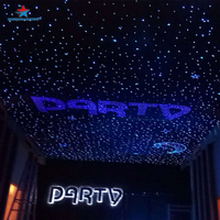Décoration de plafond ciel étoilé pour chambre à coucher, lumières à fibres optiques LED multicolores scintillantes avec corps de lampe en plastique et télécommande