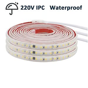 Bande lumineuse <span class=keywords><strong>LED</strong></span> AC 220V, étanche, SMD 2835, 120LEDs/m, 1M, 5M, 10M, <span class=keywords><strong>ruban</strong></span> flexible, lampe pour éclairage domestique, décoration extérieure - Product Image 1