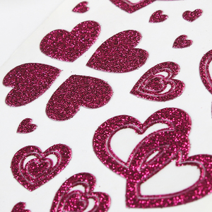 Etiquetas adhesivas con acabado de purpurina rosa de tiburón arena personalizadas, pegatina adhesiva negra con purpurina plateada, pegatina con purpurina en polvo - Product Image 2