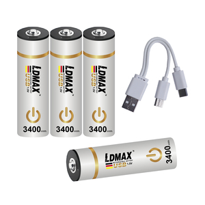 USB có thể sạc lại pin 1.5V <span class=keywords><strong>AA</strong></span> Li-ion pin, USB <span class=keywords><strong>lithium</strong></span> có thể sạc lại pin với loại C dây sạc - Product Image 3