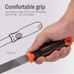 <span class=keywords><strong>Nouveau</strong></span> design de haute qualité 8 ''lime bâtarde demi-ronde en diamant lime en acier inoxydable pour le travail des métaux et du bois - Product Image 4