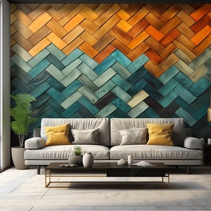 Carta da parati 3d blocco <span class=keywords><strong>astratto</strong></span> geometrico nordico - Product Image 2