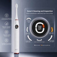 Fabricant d'écrans LED EMC BSCI, brosse à dents électrique élégante avec charge sans fil, IPX7, 6 zones d'induction