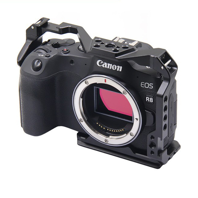 EOS-R8 Camera Video Cage for Canon Camera Aluminium Mount Stabilizer Rig for Camera Video Bracket Quick Release