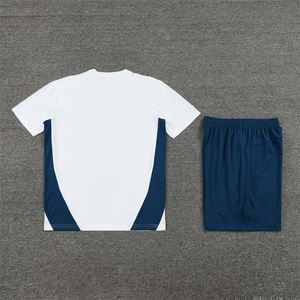 Uniformes de Fútbol de Verano, Conjunto de Entrenamiento de Manga Corta, Jersey 25/26 Marsella, Transpirable, Poliéster, Secado Rápido, Cuello Redondo, Unisex - Product Image 3