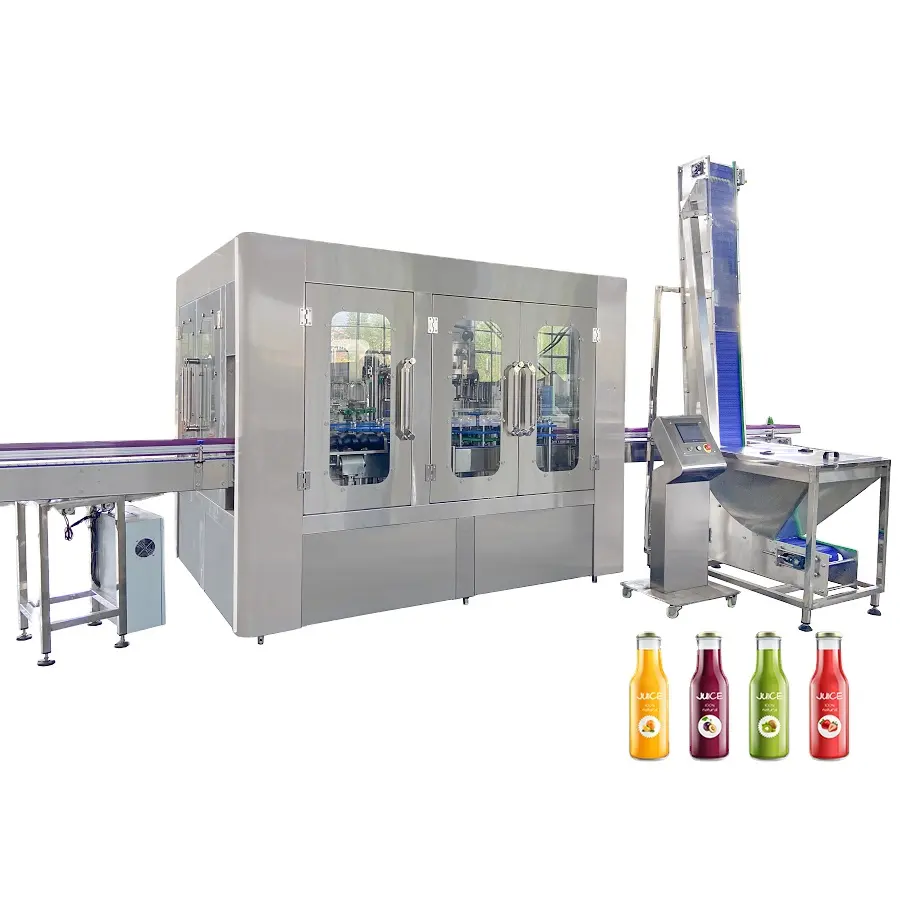 Orange Juice Manufacturing Production Include Washing Filling Capping 3in1 Machine