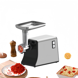 Appareil de cuisine électrique : Hachoir à viande 4-en-1, trancheuse à légumes, poussoir à saucisses et hachoir à viande - Product Image 2