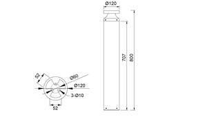 Haute qualité IP65 LED en alliage d'aluminium pelouse lumière CE EMC LVD certifié borne de jardin extérieur pour l'éclairage de voie de paysage - Product Image 4