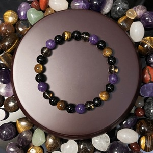 Tigerauge-Stein Tee-Kristall Lila Kristall Obsidian Modisches Armband auf Lager für Großhandel - Product Image 3