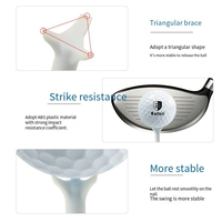 Tees de golf en plastique durables sans griffes, personnalisables en usine, pour entraînement, accessoires et fournitures de golf
