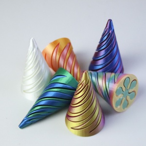 Juguete de descompresión de impresión 3D, pirámide cónica en espiral, juguete tridimensional para la punta de los dedos, ilusión de hilo de vórtice mini - Product Image 3