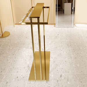 Cửa hàng quần áo kệ trưng bày hàng đôi vị trí giữa thép không gỉ Titan Vàng Giá Đỡ Áo khoác phụ nữ trưng bày quần áo - Product Image 2