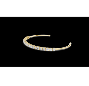 Pulsera de Cadena y Eslabones Minimalista de Oro con Diamantes Cultivados en Laboratorio de 14K y 18K, Diseño Elegante y Moderno, Regalo para Mujer - Product Image 1