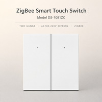 Sakelar Zigbee Baru EU Warna Putih Hitam Kabel Netral Live Wire 1/2/3/4 Gang 600w