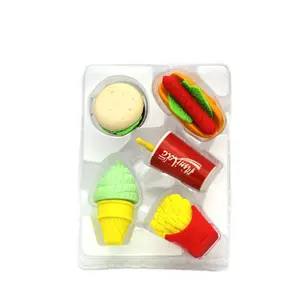 Soododo Hot Selling Creative Cute Gift Set 3D Shaped Pencil Eraser Person Rubber Eraser For Children