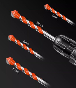 <span class=keywords><strong>Set</strong></span> mata bor benturan 3-12mm multifungsi, untuk kaca ubin keramik beton bata karbida segitiga lubang alat bor - Product Image 6
