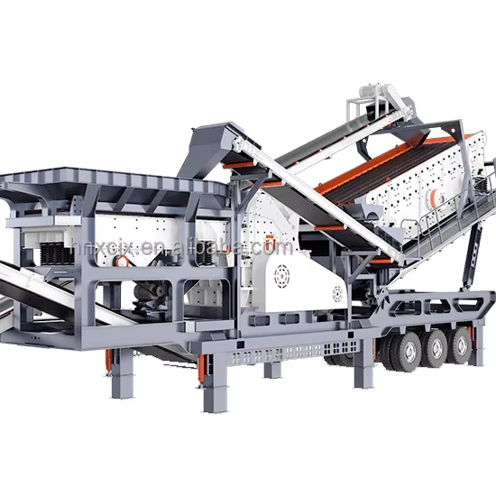 Portable Automatic Stone Impact Crushing Plant for Mining Vibrating Feeder Screen Featuring Cone Crusher PLC Core Components