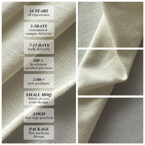 Tessuto in Cotone Organico Dobby 170gsm 173cm Jacquard Monofacciale a Reticolo Morbido Leggero Resistente allo Strappo Eco-Friendly GOTS - Product Image 3