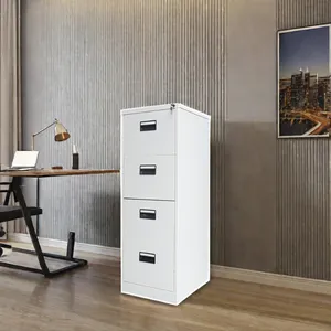 Ofis mobilyaları için modüler 4 çekmeceli çelik dikey yanal dosya depolama dolabı Knock-Down çekmece düzenleyiciler