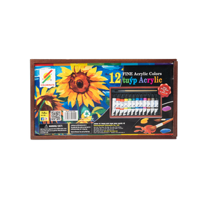 High Quality 12 Colors Professional Plastic Tube Acrylic <b>Paint</b> <b>Set</b> For Artists Painting Colormate Support Small Quantity - Product Image 1
