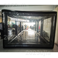 Tente de stationnement transparente durable pour abri d'auto en PVC, anti-poussière, couverture de voiture de garage gonflable, tente de voiture gonflable publicitaire
