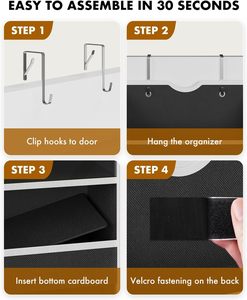 6 <b>Shelf</b> Over Door Organizer 50LB Load Behind Storage Hanging Over The Door Organizer - Product Image 2