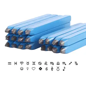 Outils de sculpture pour bijoux à bricoler soi-même 12 timbres de caractères en acier constellatoire poinçons d'estampage en métal pour la fabrication de bijoux - Product Image 2