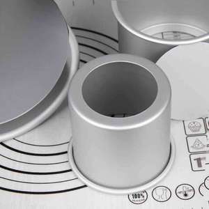 Molde para Pastel Chiffon <span class=keywords><strong>de</strong></span> Aluminio <span class=keywords><strong>de</strong></span> 4~8 Pulgadas con Fondo Desmontable, Revestimiento Anodizado Duro, Apto para Alimentos, Fondo Fijo Recto y Alto para Hornear - Product Image 3