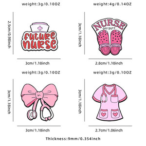 대량 맞춤형 간호사 테마 에나멜 핀-의료 전문가 디자인 졸업 선물 직원 감사 및 의료용품 - Product Image 2