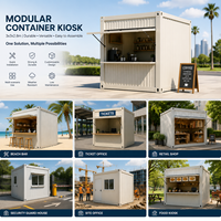 Kiosque modulaire en conteneur 3x3x2,8m, préfabriqué, portable, écologique, léger, design moderne, montage facile, pour bureau ou bâtiment