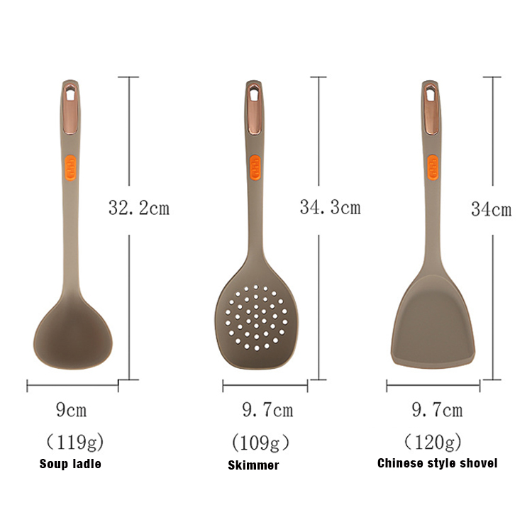 2022 New High Temperature Resistant Non-slip Silicone Kitchen Wares Set Cooking Utensil