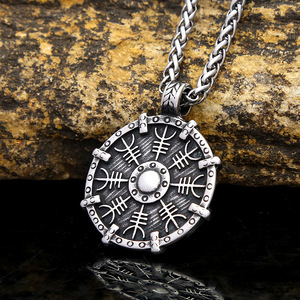 Yunnique-collar con colgante de brújula vikinga de acero inoxidable para hombre, joyería de diseño geométrico, accesorio de moda - Product Image 1