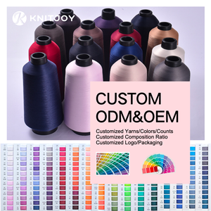 Fil à tricoter POY 100% polyester anti-boulochage, haute élasticité, 75D/36F/2, grande quantité en stock, antibactérien, écologique, haute qualité - Product Image 2